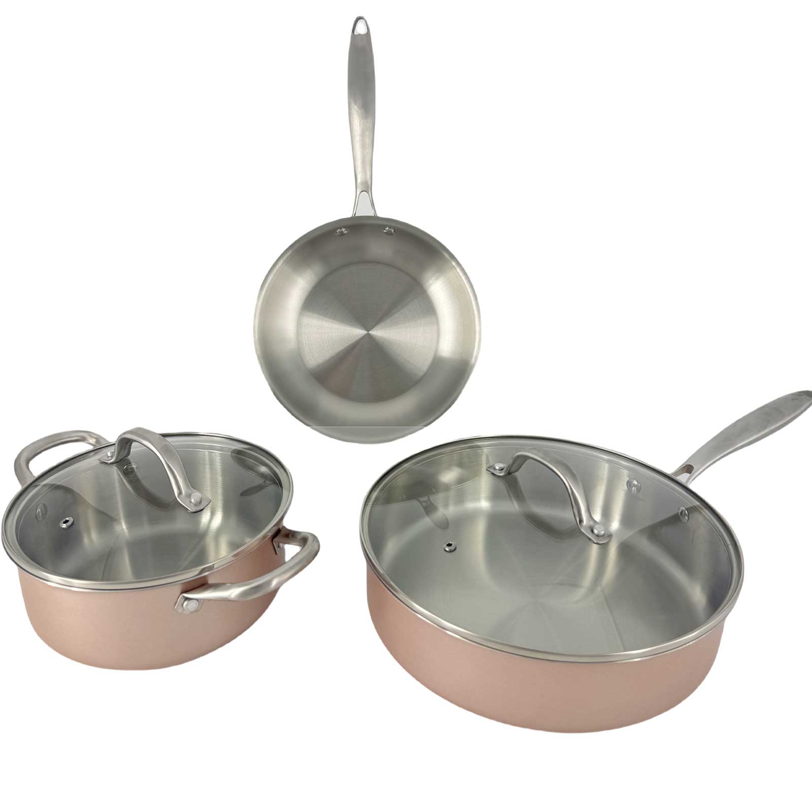 5PC Tri-Ply Stainless Cookware Set