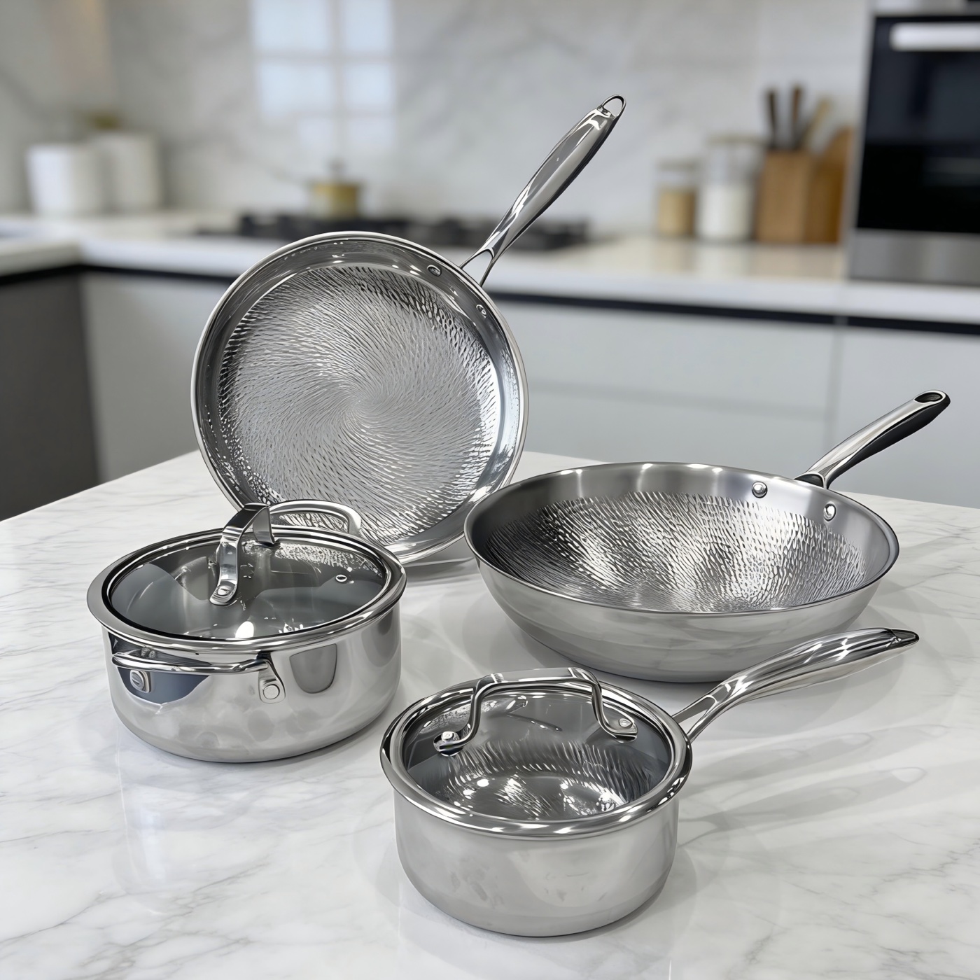 Tri-ply Titanium Cookware Set